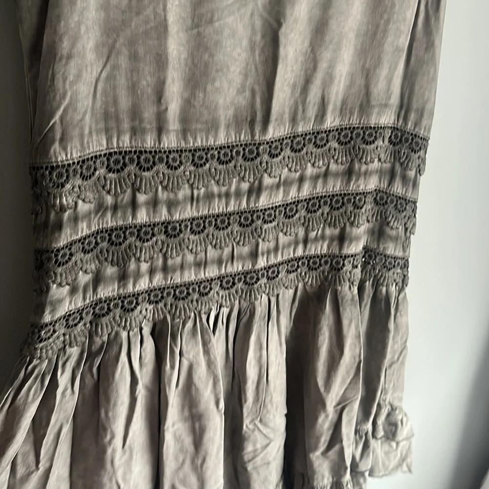 Gray ruffle Altar’d State tunic dress - Picture 2 of 9